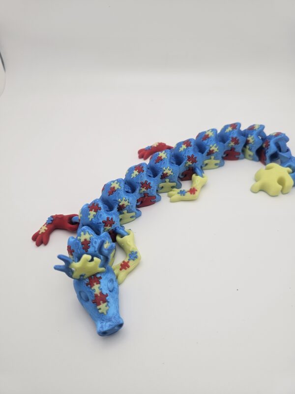 Articulated Autism Awareness Dragon